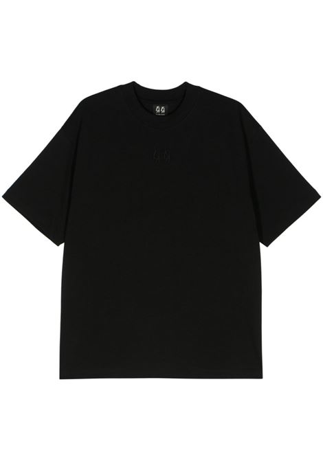 T-shirt Classic con ricamo logo in nero di 44 LABEL GROUP - uomo